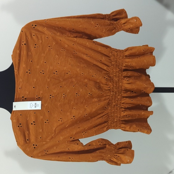 NWT Francesca's Orange Blouse - Picture 2 of 3